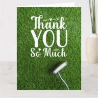 Golf Danke Karte mit Putter
