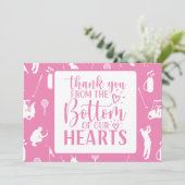 Golf Danke Karte Pink Thema Lady Golfer (Stehend Vorderseite)