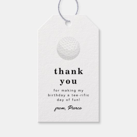 Golf Danke-Tag Geschenkanhänger (Vorderseite)