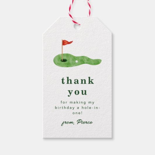 Golf Danke-Tag Geschenkanhänger (Vorderseite)