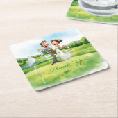 Golf Danke Untersetzer | Eleganter Golfplatz  (angewinkelt)