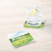 Golf Danke Untersetzer | Eleganter Golfplatz (Vor Ort)