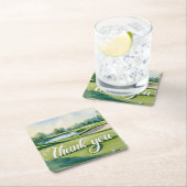 Golf Danke Untersetzer | Eleganter Golfplatz (Vor Ort)
