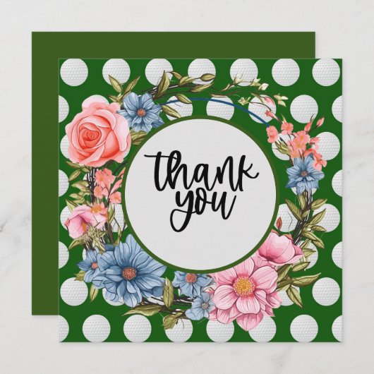 Golf Dankeschön Karte (Vorne/Hinten)