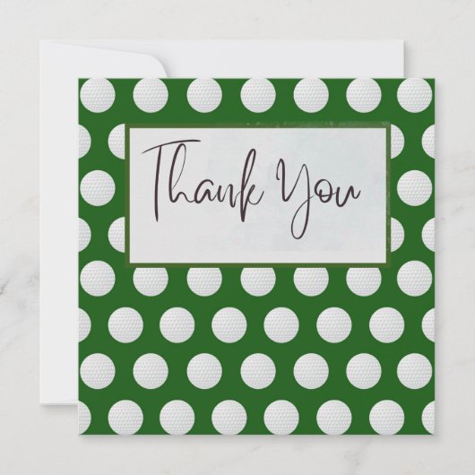 Golf Dankeschön Karte (Vorderseite)