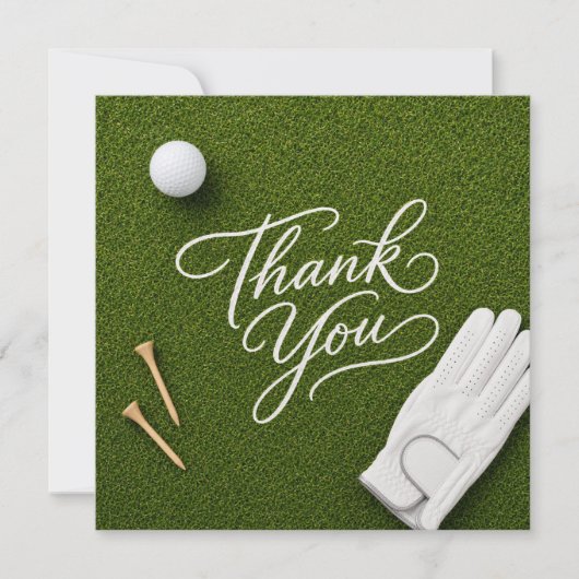 Golf Dankeschön-Karte Dankeskarte (Vorderseite)