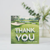 Golf-Dankeschön-Karte  Dankeskarte (Stehend Vorderseite)