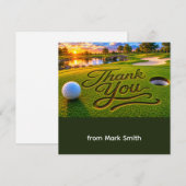 Golf-Dankeschön-Karte Dankeskarte (Vorne/Hinten)