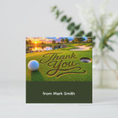 Golf-Dankeschön-Karte Dankeskarte (Stehend Vorderseite)