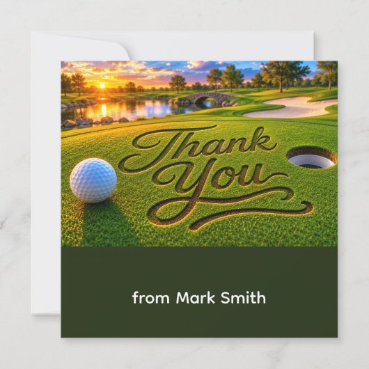 Golf-Dankeschön-Karte Dankeskarte (Vorderseite)
