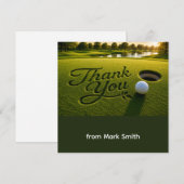 Golf-Dankeschön-Karte  Dankeskarte (Vorne/Hinten)
