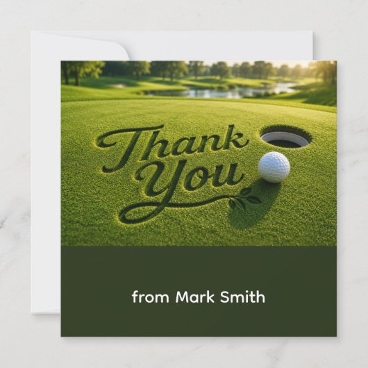 Golf-Dankeschön-Karte  Dankeskarte (Vorderseite)