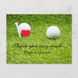 Golf Dankeschön Karte für Golfer Hochzeit
