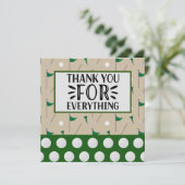 Golf Dankeschön Karte für Golfer mit Ball und Flag (Stehend Vorderseite)