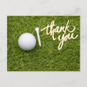 Golf Dankeschön Karte mit Golf Ball Tee (Vorderseite)