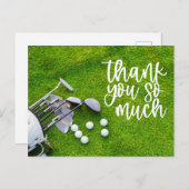 Golf Dankeschön Karte mit Golf Club Ball Tasche (Vorne/Hinten)