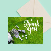 Golf Dankeschön Karte mit Golf Club Ball Tasche