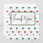 Golf Dankeschön Karte mit Golf Flagge (Vorne/Hinten)