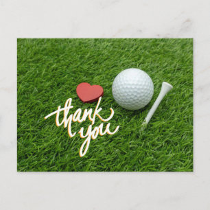Golf Dankeschön Karte mit Golfballtee mit Liebe