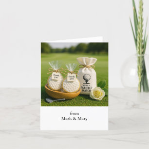 Golf-Dankeskarten mit Golfgaben als Souvenir Dankeskarte