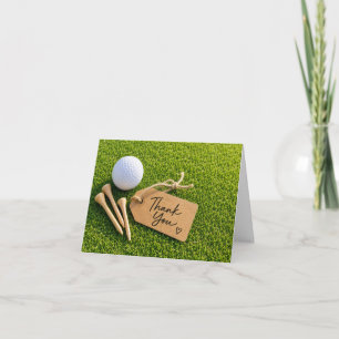 Golf-Dankeskarten mit Golfschläger-Balltasche Dankeskarte