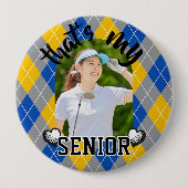Golf Das ist mein Senior Player Blue Yellow Button (Vorderseite)