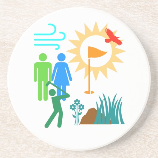 Golf Day Getränkeuntersetzer (Vorne)