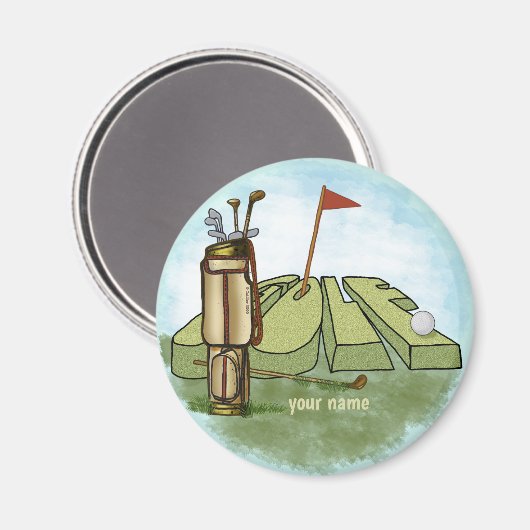 Golf Day-Magnet Magnet (Vorderseite/Rückseite)