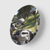 Golf Day Out Runde Wanduhr (Winkel)
