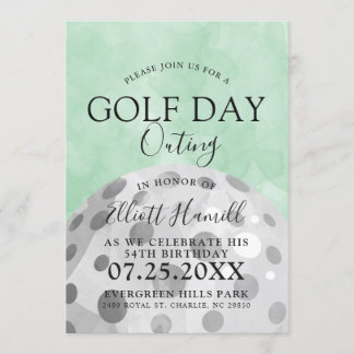 Golf Day Outing | Golf Themed Green Einladung