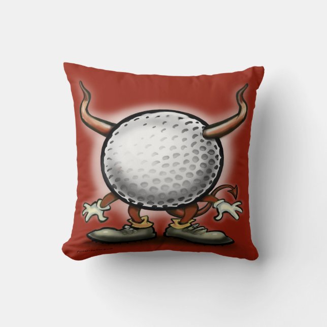 Golf Demon Throw Kissen (Vorderseite)