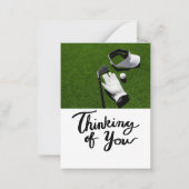 Golf Denken Sie an grünes Gras Mitteilungskarte (Vorderseite)