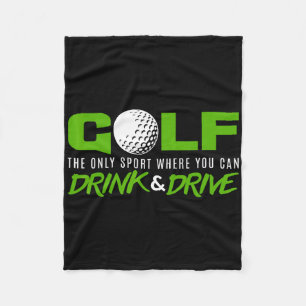 Golf, der einzige Sport, bei dem man trinken und f Fleecedecke