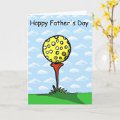 Golf, der glückliche Vatertag Karte (Gelbe Blume)