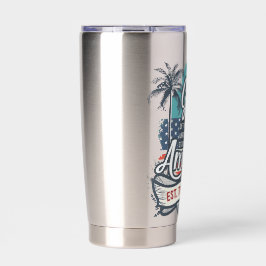 Golf der USA - Trump - Amerikanische Flagge 2025 Thermobecher