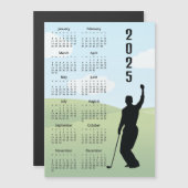 Golf Design 2025 Kalender Magnetkarte (Vorne/Hinten)