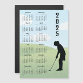 Golf Design 2025 Kalender Magnetkarte (Vorne/Hinten)