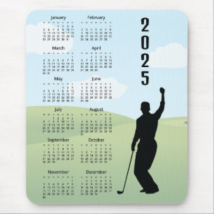 Golf Design 2025 Kalender Magnetkarte Mousepad