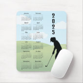 Golf Design 2025 Kalender Mousepad (Mit Mouse)