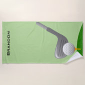 Golf Design Beach Handtuch (Vorderseite)
