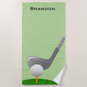 Golf Design Beach Handtuch (Vorderseite)