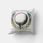 Golf-Design mit Kleider-Vorlage Kissen (Rückseite)