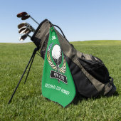 Golf Design mit Wreath Monogram Template Golf Towe Golfhandtuch (Gras)