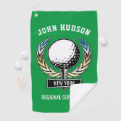 Golf Design mit Wreath Monogram Template Golf Towe Golfhandtuch (Insitu)
