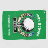 Golf Design mit Wreath Monogram Template Golf Towe Golfhandtuch (Horizontal)