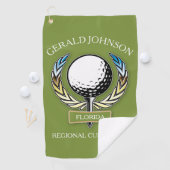 Golf Design Monogram Template Golf Handtuch (Insitu)