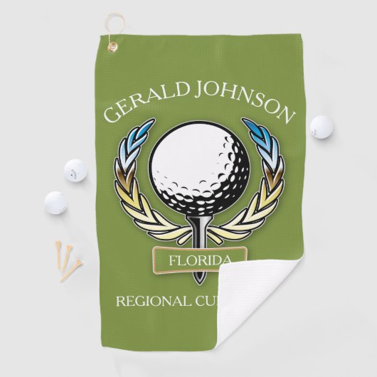Golf Design Monogram Template Golf Handtuch (Insitu)