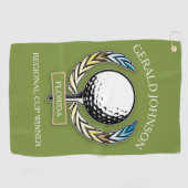 Golf Design Monogram Template Golf Handtuch (Horizontal)
