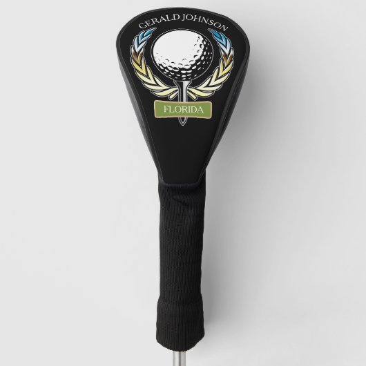 Golf Design Monogram Template Golf Head Cover Headcover (Vorderseite)