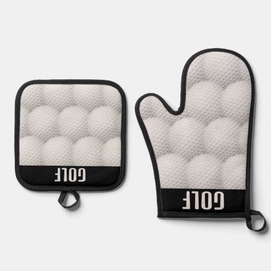 Golf Design Oven Mitt & Pot Holder Set (Vorderseite)